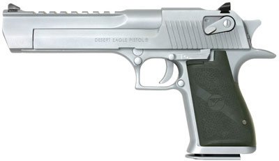 Buy Magnum Research Desert Eagle Mark XIX Pistol DE44MC, 44 Rem Mag, 6 in BBL, Black Rubber Grip, Matte Chrome Finish, 8 Rd Online • MRA