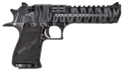 Buy Magnum Research Desert Eagle Pistol DE50BTS, 50 AE, 6", Black Grips, Black w/Tiger Stripe Finish, 7 Rds Online • MRA
